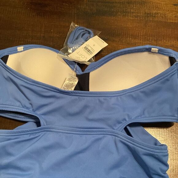 LOFT Beach Vibrant Blue Swimsuit size 0 NWT - Picture 4 of 6